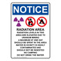 Portrait OSHA NOTICE Radiation Area Radiation Sign With Symbol ONEP-31192