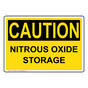 OSHA CAUTION Nitrous Oxide Storage Sign OCE-26962