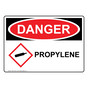 OSHA DANGER Propylene Sign With GHS Symbol ODE-37440