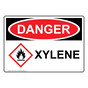 OSHA DANGER Xylene Sign With GHS Symbol ODE-37455