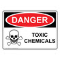 OSHA DANGER Toxic Chemicals Sign With Symbol ODE-6160