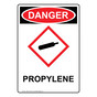 Portrait OSHA DANGER Propylene Sign With GHS Symbol ODEP-37440