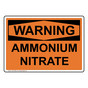 OSHA WARNING Ammonium Nitrate Sign OWE-37889