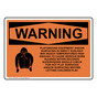 OSHA WARNING PLAYGROUND EQUIPMENT Sign With Symbol OWE-50604