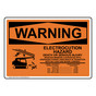 OSHA WARNING Electrocution Hazard Crane Sign With Symbol OWE-13104