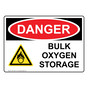 OSHA DANGER Bulk Oxygen Storage Sign With Symbol ODE-16941