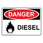 OSHA DANGER Diesel Sign With Symbol ODE-2100