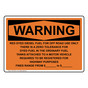 OSHA WARNING Red Dyed Diesel Fuel For Off Road Use Only Sign OWE-33551