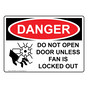 OSHA DANGER Do Not Open Door Unless Sign With Symbol ODE-28565