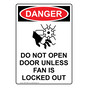 Portrait OSHA DANGER Do Not Open Sign With Symbol ODEP-28565