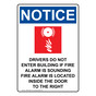 Portrait OSHA NOTICE Drivers Do Sign With Symbol ONEP-28559
