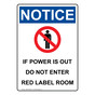 Portrait OSHA NOTICE If Power Is Sign With Symbol ONEP-28569