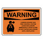 OSHA WARNING Carbon Dioxide Gas Fire Sign With Symbol OWE-28550