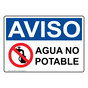 Spanish OSHA NOTICE Non-Potable Water Sign With Symbol - ONS-4975