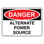 OSHA DANGER Alternate Power Source Sign ODE-27012