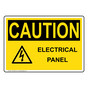 OSHA CAUTION Electrical Panel Sign With Symbol OCE-28619