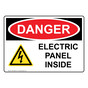 OSHA DANGER Electric Panel Inside Sign With Symbol ODE-28602