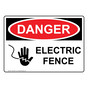 OSHA DANGER Electric Fence Sign With Symbol ODE-2675