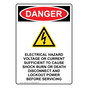 Portrait OSHA DANGER Electrical Hazard Sign With Symbol ODEP-30270