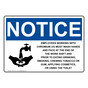 OSHA NOTICE Employees Working With Chromium Sign With Symbol ONE-31541