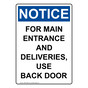 Portrait OSHA NOTICE For Main Entrance And Deliveries, Sign ONEP-29855