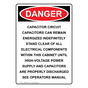 Portrait OSHA DANGER Capacitor Circuit Capacitors Can Sign ODEP-29957