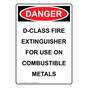 Portrait OSHA DANGER D-Class Fire Extinguisher For Sign ODEP-31014