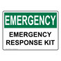 OSHA EMERGENCY Emergency Response Kit Sign OEE-2760