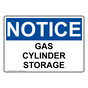 OSHA NOTICE Gas Cylinder Storage Sign ONE-31153