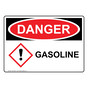 OSHA DANGER Gasoline Sign With GHS Symbol ODE-38581