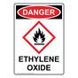 Portrait OSHA DANGER Ethylene Oxide Sign With GHS Symbol ODEP-38160