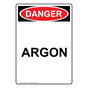 Portrait OSHA DANGER Argon Sign ODEP-1300