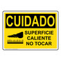 Spanish OSHA CAUTION Hot Surface Do Not Touch Sign With Symbol - OCS-3870