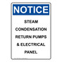 Portrait OSHA NOTICE Steam Condensation Return Pumps Sign ONEP-31686