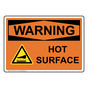 OSHA WARNING Hot Surface Sign With Symbol OWE-31615