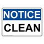 OSHA NOTICE Clean Sign ONE-30595
