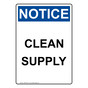 Portrait OSHA NOTICE Clean Supply Sign ONEP-30531