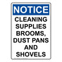 Portrait OSHA NOTICE Cleaning Supplies Brooms, Dust Sign ONEP-30541