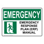 OSHA EMERGENCY Emergency Response Plan (ERP) Manual Sign With Symbol OEE-32019
