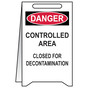 OSHA Controlled Area Closed Stand-Up Floor Sign CS516100