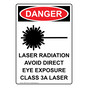 Portrait OSHA DANGER Laser Radiation Avoid Sign With Symbol ODEP-4240