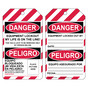 OSHA Equipment Lockout My Life Is On The Line English + Spanish Lockout Tag CS104842