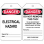 OSHA DANGER Electrical Hazard Do Not Remove This Tag! Safety Tag CS157656