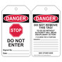 OSHA DANGER Stop Do Not Enter Do Not Remove This Tag! Safety Tag CS348328