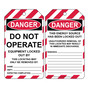 OSHA DANGER Do Not Operate Equipment Locked Out By Safety Tag CS380338