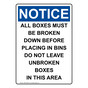 Portrait OSHA NOTICE ALL BOXES MUST BE BROKEN DOWN Sign ONEP-50064