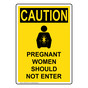 Portrait OSHA CAUTION Pregnant Women Should Sign With Symbol OCEP-5350