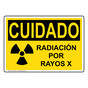 Spanish OSHA CAUTION X-Ray Radiation Sign With Symbol - OCS-6690
