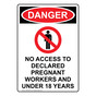Portrait OSHA DANGER No Access To Declared Sign With Symbol ODEP-8294