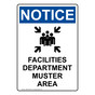 Portrait OSHA NOTICE Facilities Department Sign With Symbol ONEP-30348